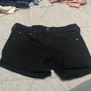 American Eagle Black Denim shorts size 6 Barely worn!
